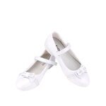 Chaussures - enfant - ballerines - cérémonie - cuir - blanc - noeud - strass - argenté - pointure du ... Chaussures - enfant - ballerines - cérémonie - cuir - blanc - noeud - strass - argenté - pointure du ...