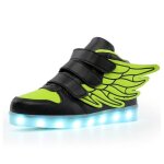 Chaussures enfant led lumi�re 7 couleurs - insfity - avec ailes - fermeture lacets - talon plat