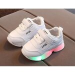 Chaussures enfants lumineuses - ecelen - luminous - fille - synthtique - rose - plat - lacets