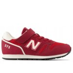 Chaussures pour enfant mixte - new balance - 373 - rouge - lacets plats - tige textile respirante