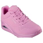 Chaussures enfant skechers - uno tand on air - pink - tige synthtique - lacets - semelle  coussin dair ...