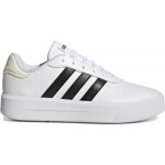 Chaussures pour femme adidas court platform hq4532 blanc - marque adidas - lacets - synthtique - plat ...