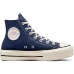 Chaussures femme - converse - chuck taylor all star platform - bleu - lacets - textile