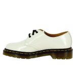 Chaussures femme dr martens 1461 w - cuir blanc - talon plat 2cm - lacets