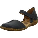 Chaussures femme josef seibel rosalie 42 noir - cuir - scratch - talon plat 2cm