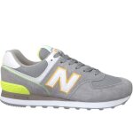 Chaussures femme new balance 574 gris - dessus synthtique - lacets - plat
