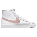 Chaussure femme nike blazer mid 77 vintage cz1055 - 118 - cuir blanc - lacets plats