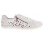 Chaussures femme rieker 5282480 blanc - cuir - talon plat - lacets