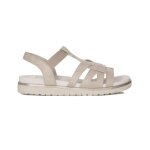 Chaussures femme rieker 6291862 beige - talon compens� - lacets