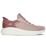 Chaussures femme - skechers bob sport squad chaos - rose - talon plat - lacets