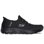 Chaussures femme - skechers summits dazzling haze - noir - lacets - talon plat