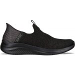 Chaussures femme - skechers ultra flex 3. 0 - smooth step - noir - canvas - fermeture  pression
