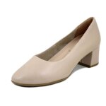 Chaussure femme - tamaris comfort - cuir rose nude - talon large 5cm - semelle amovible Chaussure femme - tamaris comfort - cuir rose nude - talon large 5cm - semelle amovible