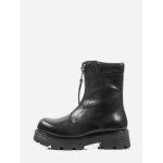 Chaussures femme - vagabond - cuir noir - talon plat - lacets
