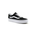 Chaussures femme - vans - ward plateforme - noir - lacets - canvas noir / blanc Chaussures femme - vans - ward plateforme - noir - lacets - canvas noir / blanc