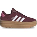 Chaussures pour fille - adidas - vl court bold j - rouge - lacets - synthtique