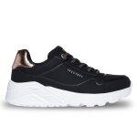 Chaussures pour fille - skechers - uno lite - metallic mode - lacets - noir