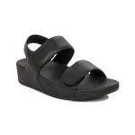 Fitflop sandales fv8090albk noires femme - semelle rembourr�e fermeture scratch talon 2 cm