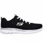 Chaussures de fitness femme skechers graceful get connected 12615 bkw - noir - indoor