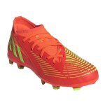 Chaussures de football adidas predator edge3 fg jr orange - mixte / enfant - crampons mouls - terrain ...