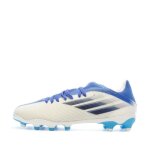 Chaussures de football blanche / bleu garon adidas x speedflow. 3 mg j