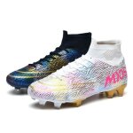 Chaussures de football - marque - entra�nement ext�rieur - antid�rapantes - respirantes - noir / blanc ...