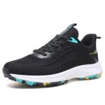 Chaussures de golf respirantes et antidrapantes pour hommes baskets sport et de golfeur noir 41