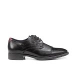 Chaussures habill�es pour homme fluchos f1055 en cuir noir avec d�tail contrastant � la talonni�re