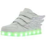 Chaussures high top aile enfants gar�on fille basket led lumineuse 7 couleurs clignotants usb rechargeable ...
