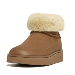 Chaussures dhiver pour femme fitflop gen - ff mini gs6 - a69 en cuir marron  lacets - talon plat et ...