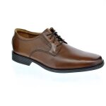 Chaussures homme - clarks - tilden plain - marron - cuir - lacets ronds