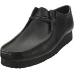 Chaussures homme clarks originals wallabee en cuir noir avec lacets et semelle en caoutchouc Chaussures homme clarks originals wallabee en cuir noir avec lacets et semelle en caoutchouc