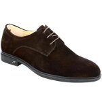 Chaussures homme derby en cuir daim marron