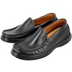 Chaussures homme mocassin mdical en cuir de qualit noir
