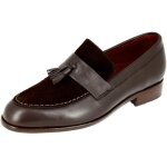 Chaussure homme mocassin de ville en cuir lisse et daim marron Chaussure homme mocassin de ville en cuir lisse et daim marron