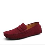 Chaussure homme moccasins en cuir rouge - wj05210922s01