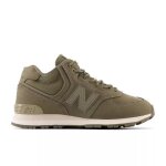 Chaussures homme - new balance - 574 olive - cuir - lacets