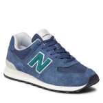 Chaussures homme new balance u574sng bleu - lacets - plat - textile