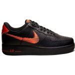 Chaussures homme nike air force 1 noir - dessus synthtique - talon plat - lacets