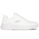 Chaussures homme - skechers - bobs sport b flex - blanc - lacets - plat