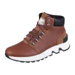 Chaussures homme sorel mac hill mid ltr wp marron - adulte - cuir - lacets - talon plat