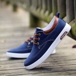 Chaussures homme en toile deep blue - baskets skate shoes casual / mode