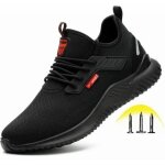 Chaussures de travail de sécurité - ecelen - hommes - embout en acier - anti - crevaison - noir Chaussures de travail de sécurité - ecelen - hommes - embout en acier - anti - crevaison - noir