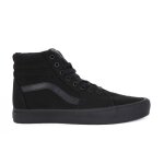Chaussures homme vans sk8 hi lite - noir - textile - lacets - plat