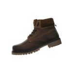 Chaussures homme wrangler arch boot marron - lacets - cuir - talon plat - hauteur de la tige moyenne