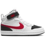 Chaussure pour jeune enfant - nike - court borough mid 2 cd7783 - 110 - blanc - lacets - plat