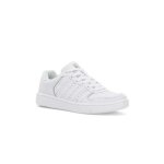 Chaussures k - swiss court palisades 06931117m - homme - blanc - cuir - lacets - plat