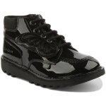Chaussures à lacets kick hi faeries split en cuir verni noir pour jeunes - kickers Chaussures à lacets kick hi faeries split en cuir verni noir pour jeunes - kickers