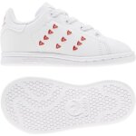 Chaussures de lifestyle enfant adidas originals stan smith - blanc / rouge / blanc - cuir - lacets