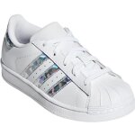 Chaussures de lifestyle enfant adidas superstar - blanc - cuir - lacets